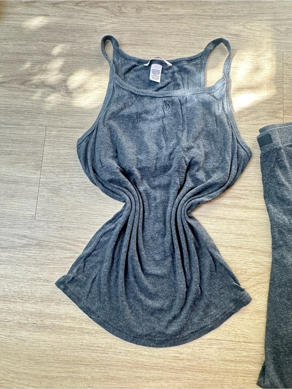 Victoria's Secret Charcoal Gray Tank cami Top & pants Set